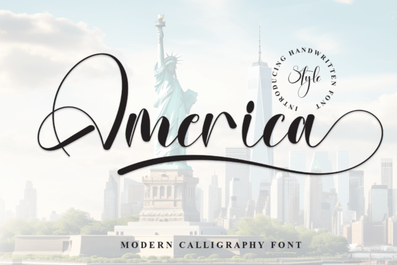 America: Modern Calligraphy Font for Elegant Design
