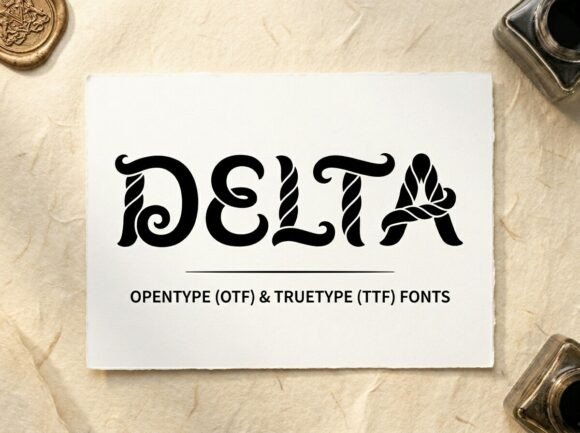 Delta: A Nautical Display Font for Timeless Branding