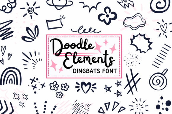 Doodle Elements: A Sketch-Style Font for Creative Projects