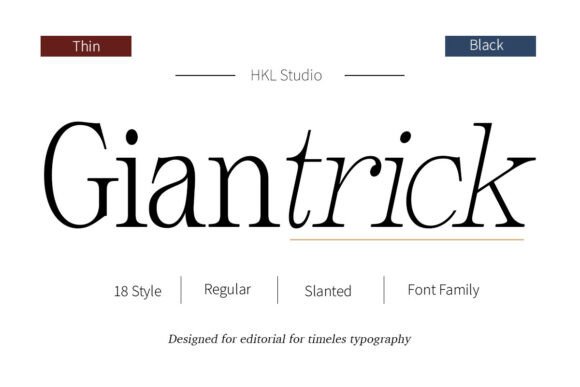 Giantrick: The Elegant Serif Font for Premium Designs