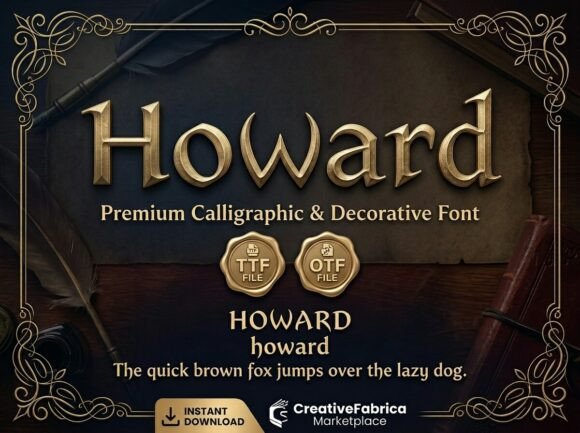 Howard: A Premium Calligraphic & Decorative Font Experience
