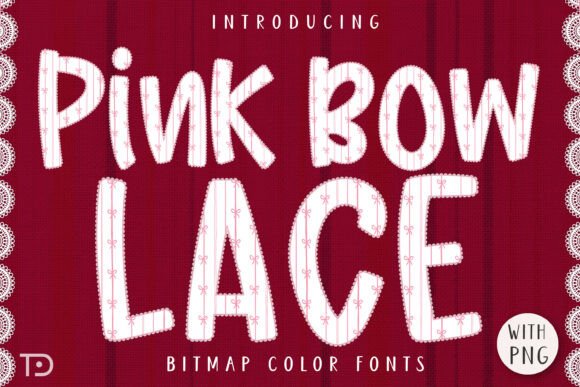 Pink Bow Lace: Elegant Font for Shabby Chic Designs