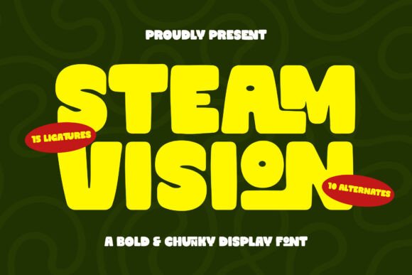 Steam Vision: Bold Typography for Playful Designs