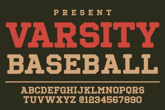 Varsity Baseball: A Bold Retro Font for Authentic Sports Design
