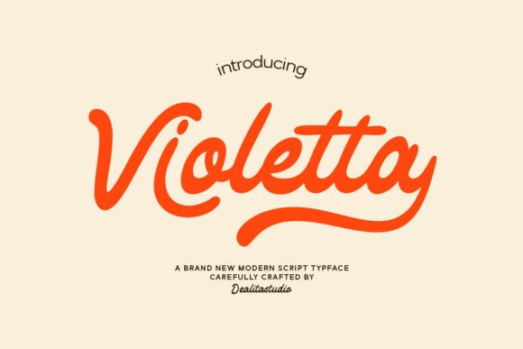 Violetta: Elegant Retro Script Font for Vintage Charm