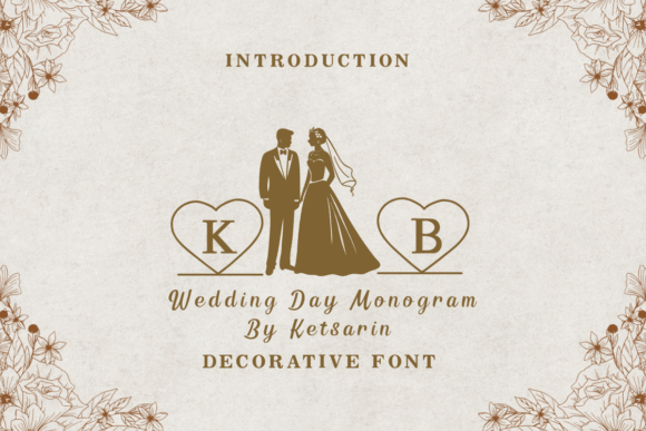 Wedding Day Monogram: Elegant Font for Special Designs